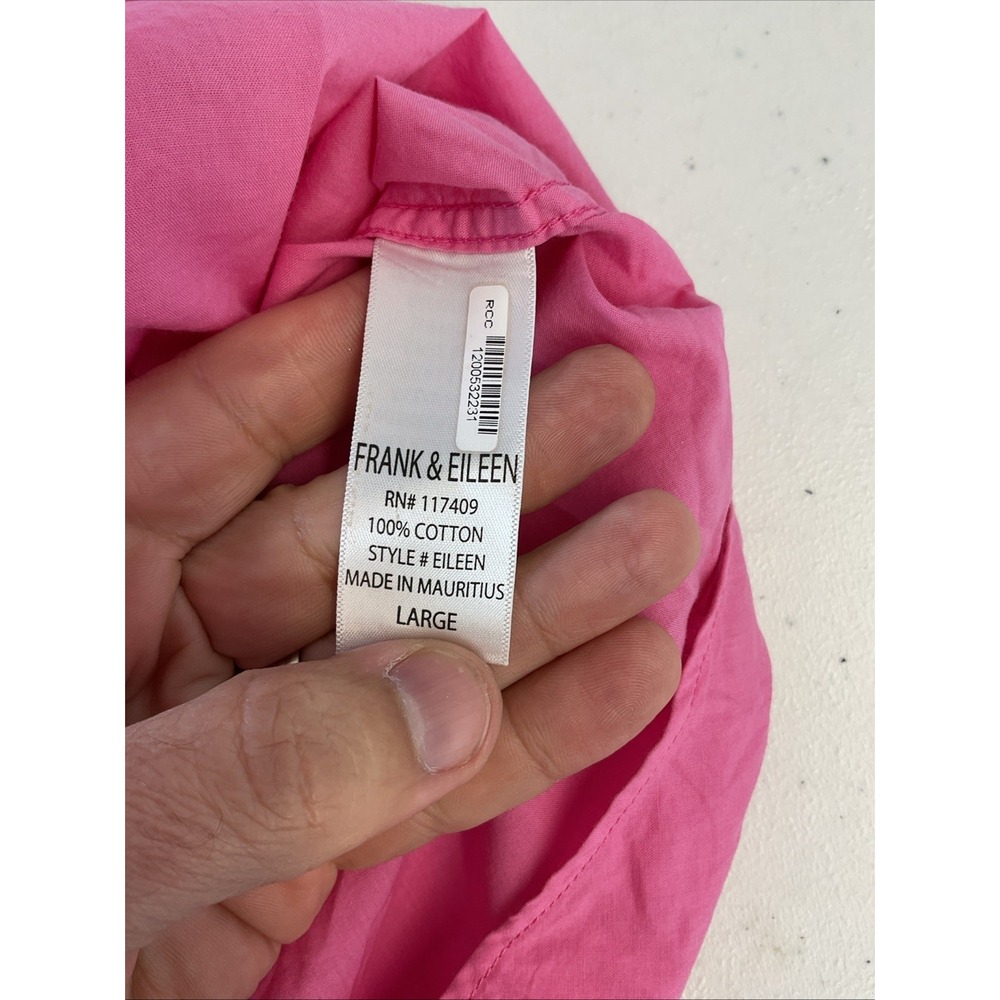 Frank‎ & Eileen "Eileen" Bubblegum Pink Lightweight Sz LG lightweight preppy - Picture 5 of 9